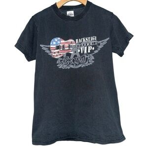 Aerosmith Vintage Made in the USA Uni-Sex Size S Black Backstage VIP T-Shirt